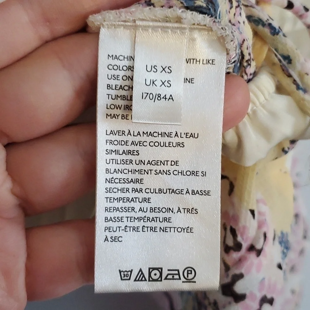 Free People Blue Nile ivory batwing tapestry shirt